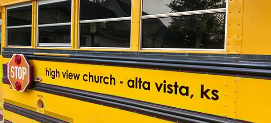 Submitted by: Ryan A, Alta Vista, KS - Font used: Century Gothic Custom Vinyl Bus Lettering