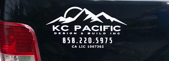Submitted by: KC Pacific Inc, San Diego, CA Custom Vinyl Truck Logo