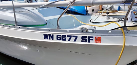 Custom Vinyl Boat Registration Number Custom Vinyl Boat Registration Number