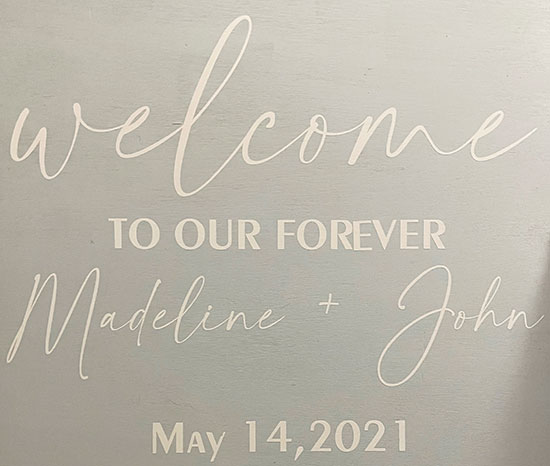 Custom Vinyl Wedding Sign Custom Vinyl Wedding Sign