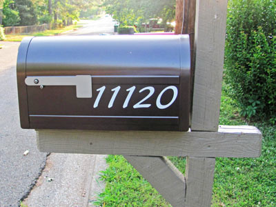 Mailbox Number Decals Mailbox Number Decals