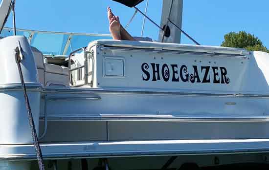 Submitted by: Brandon, Rocklin, CA - Font used: Austin Powers Custom Boat Vinyl Lettering