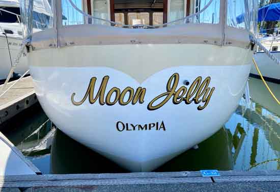 Submitted by: John, Olympia, WA Custom Boat Lettering