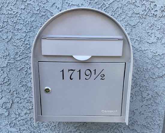 Submitted by: DAK, Orange County, CA Custom Mailbox Lettering