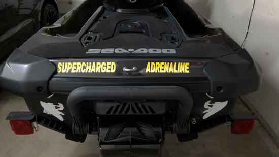 Submitted by: Grant, Dave, Oklahoma City, USA Custom SeaDoo Vinyl Lettering