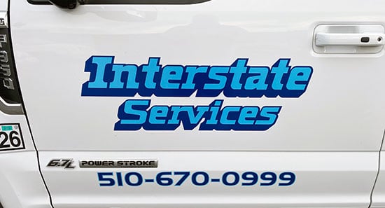 Submitted by: Steve Wayland, Interstate Services, Hayward, California Custom Vinyl Truck Lettering