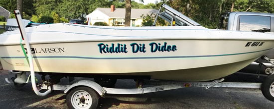 Boat name lettering Boat name lettering