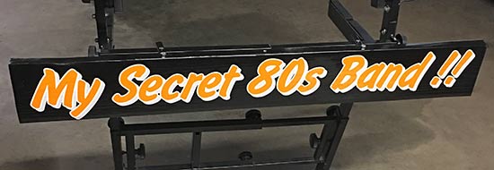 Submitted by: William Owen, Rolla, Missouri - Font used: Flash Lettering for a band name sign