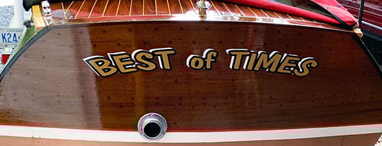 Submitted by: Anonymous, Ontario, Canada - Font used: Franciscan Custom Vinyl Boat Name