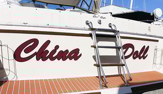 Cusotm Vinyl Boat Name Cusotm Vinyl Boat Name