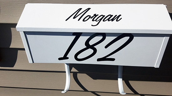 Submitted by: Dennis, Worcester Massachusetts Custom Vinyl Mailbox Numbers