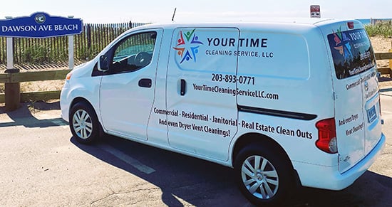 Submitted by: Mike Keller, West Haven, CT, USA Custom Vinyl Company Logos for Work Van