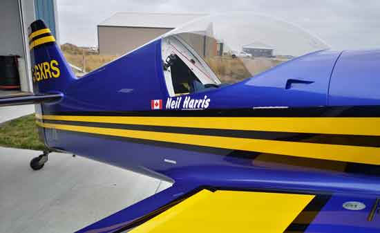 Submitted by: Neil Harris, Airdrie, Alberta, Canada Custom Airplane Lettering