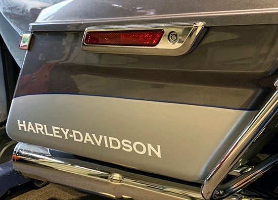 Submitted by: Reg, Whitby, Ont, Canada - Font used: Copperplate Custom Vinyl Motorcycle Lettering