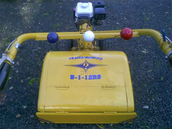 Lettering on rototiller Lettering on rototiller