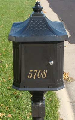 Gold Mailbox Numbers