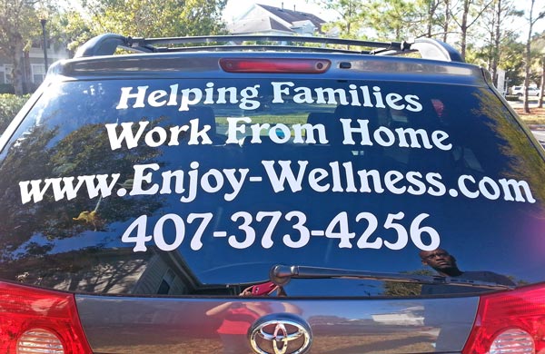 Custom Minivan Window Lettering Custom Minivan Window Lettering