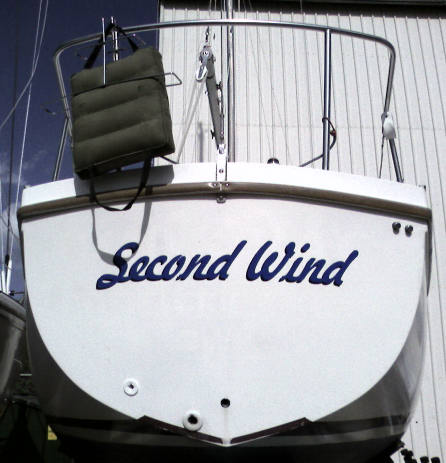 Sailboat Transom Lettering Sailboat Transom Lettering