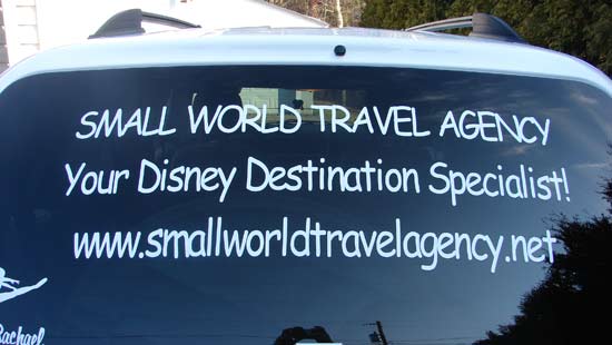 Lettering on a van Lettering on a van