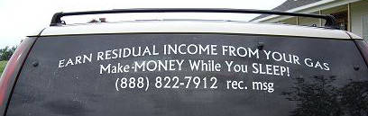 Car Window Advertisement Lettering Car Window Advertisement Lettering