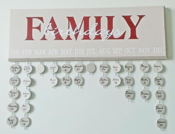 Custom Mother's Day Present Family Birthday Board Custom Mother's Day Present Family Birthday Board