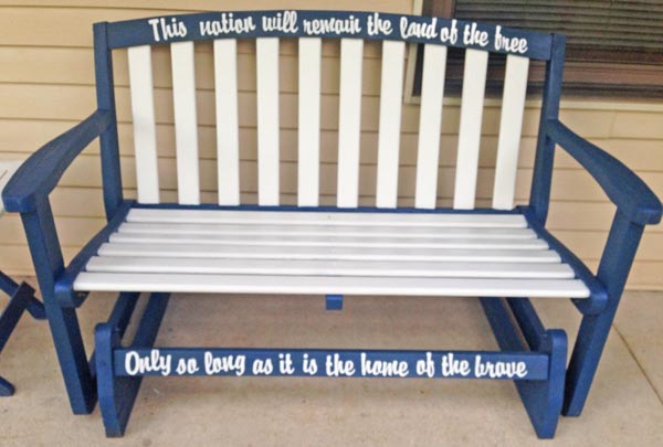 Custom Glider Chair Vinyl Lettering Custom Glider Chair Vinyl Lettering