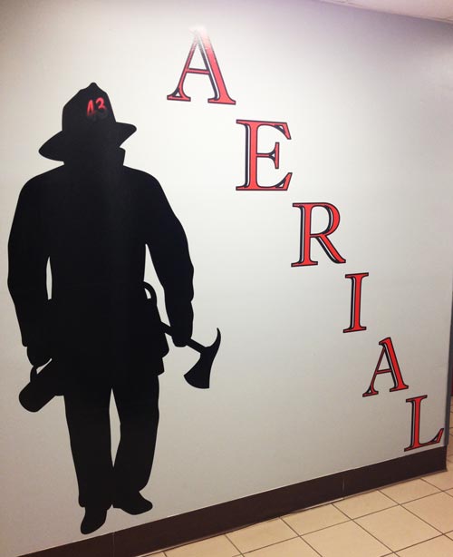Custom Vinyl Fire Station Wall Lettering Custom Vinyl Fire Station Wall Lettering