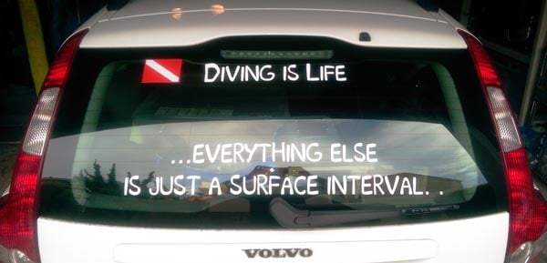 Custom Diving Car Decal Custom Diving Car Decal