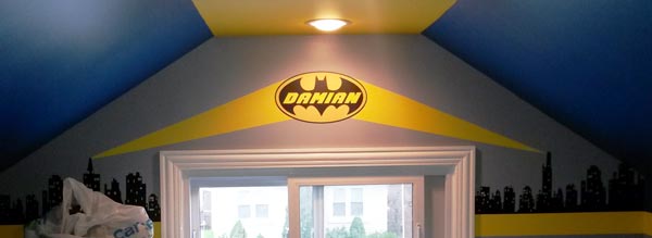Custom Batman Themed Room Lettering Custom Batman Themed Room Lettering
