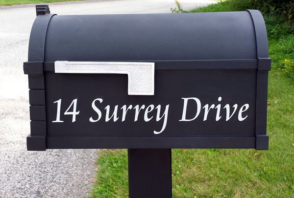 Vinyl Mailbox Lettering Vinyl Mailbox Lettering