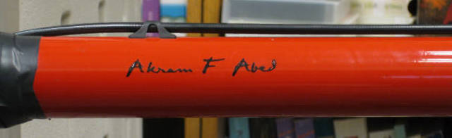 Very Small Lettering on Bike Frame