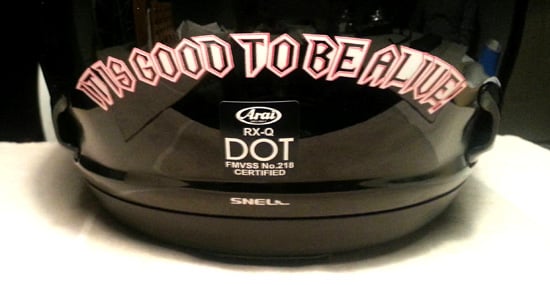 Custom Vinyl Decal for Motorcycle Helmet Custom Vinyl Decal for Motorcycle Helmet