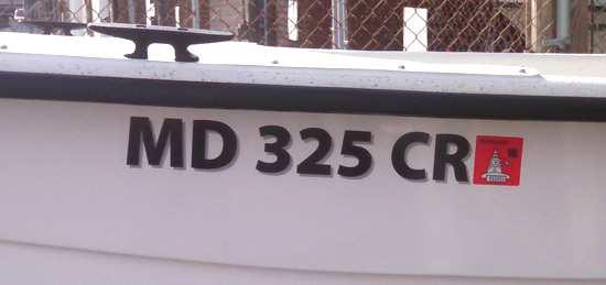 Custom Vinyl Boat Registration Lettering Custom Vinyl Boat Registration Lettering