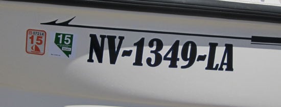 Custom Vinyl Boat Lettering For Name And Registration Number