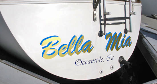Custom Vinyl Boat Name Custom Vinyl Boat Name