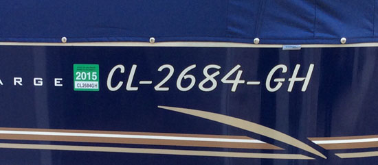 Custom Viynl Boat Registration Custom Viynl Boat Registration