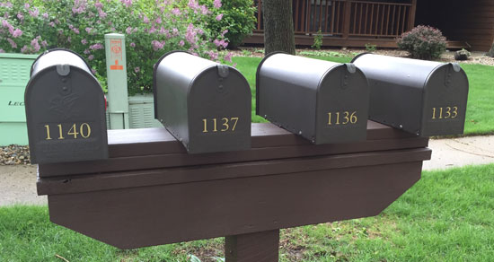 Custom Vinyl Mailbox Numbers Custom Vinyl Mailbox Numbers