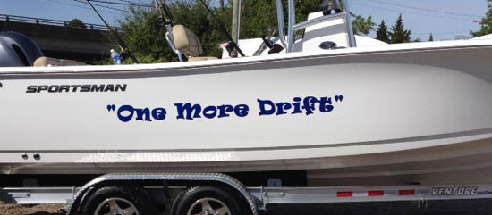 Custom Vinyl Boat Name Custom Vinyl Boat Name