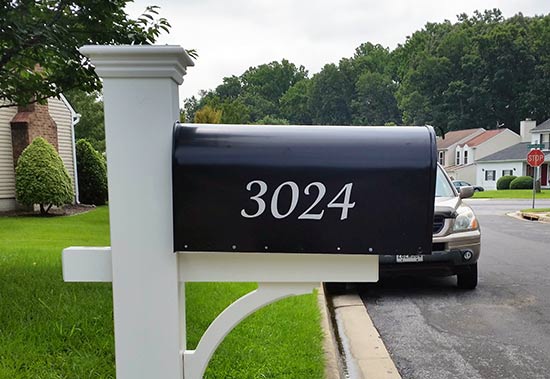 Custom Reflective Vinyl Mailbox Numbers Custom Reflective Vinyl Mailbox Numbers