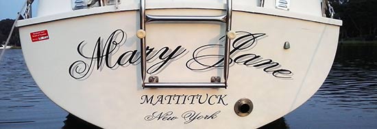 Custom Vinyl Boat Name Custom Vinyl Boat Name