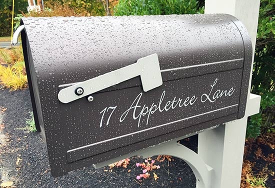 Custom Vinyl Mailbox Lettering Custom Vinyl Mailbox Lettering