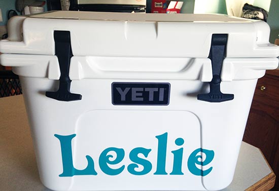 Custom Vinyl Lettering Name For Yeti Cooler Custom Vinyl Lettering Name For Yeti Cooler