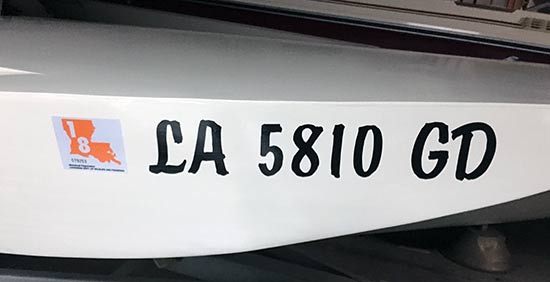 Custom Vinyl Boat Registration Numbers Custom Vinyl Boat Registration Numbers