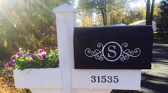 Custom Vinyl Numbers Bot Mailbox Custom Vinyl Numbers Bot Mailbox