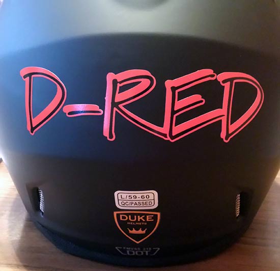 Custom Vinyl Motorcycle Helmet Lettering Custom Vinyl Motorcycle Helmet Lettering