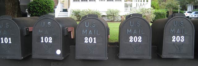 Mailboxes with Custom Address Number Decals Mailboxes with Custom Address Number Decals