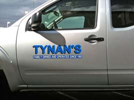 Vinyl Lettering on a truck Vinyl Lettering on a truck