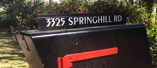 Custom Vinyl Mailbox Lettering Custom Vinyl Mailbox Lettering