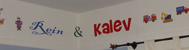 Wall Lettering - Boys Names Wall Lettering - Boys Names