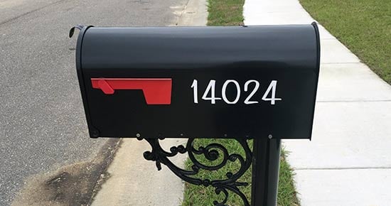 Custom Vinyl Mailbox Numbers Custom Vinyl Mailbox Numbers
